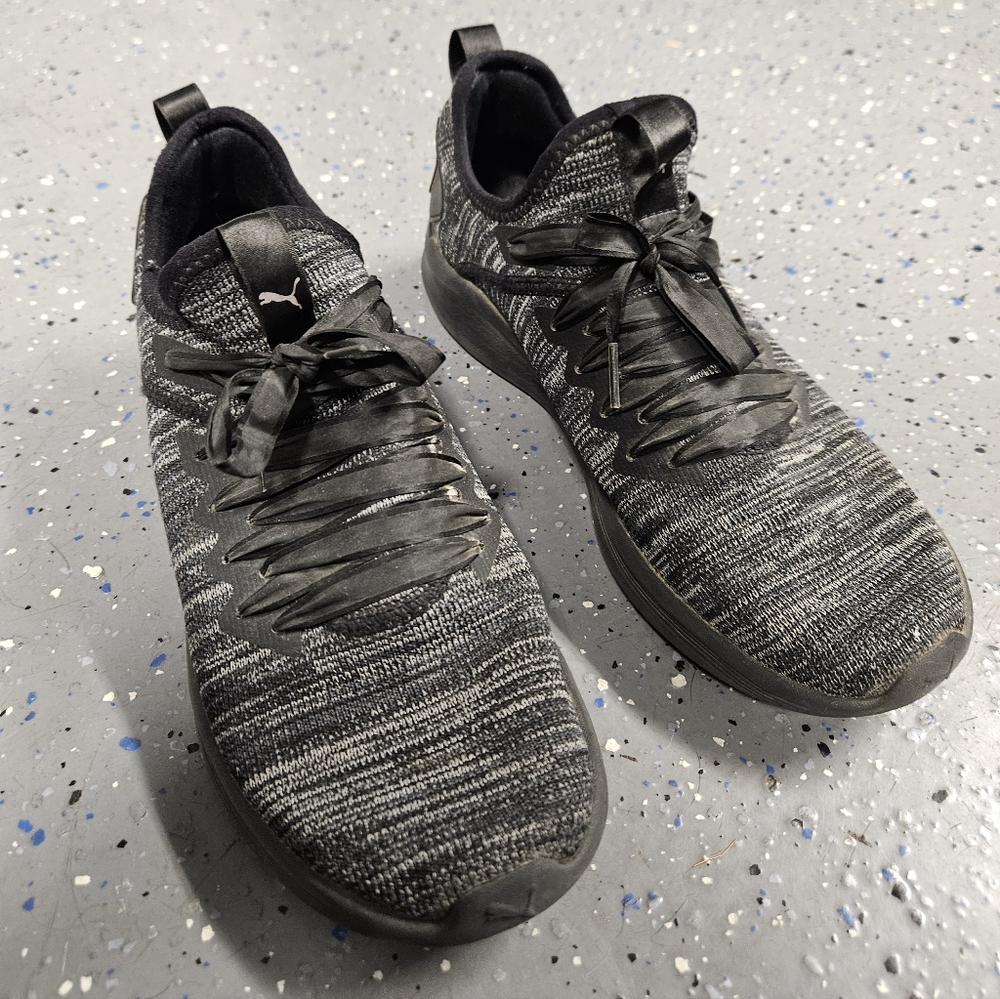 Puma Charcoal Knit Sneakers